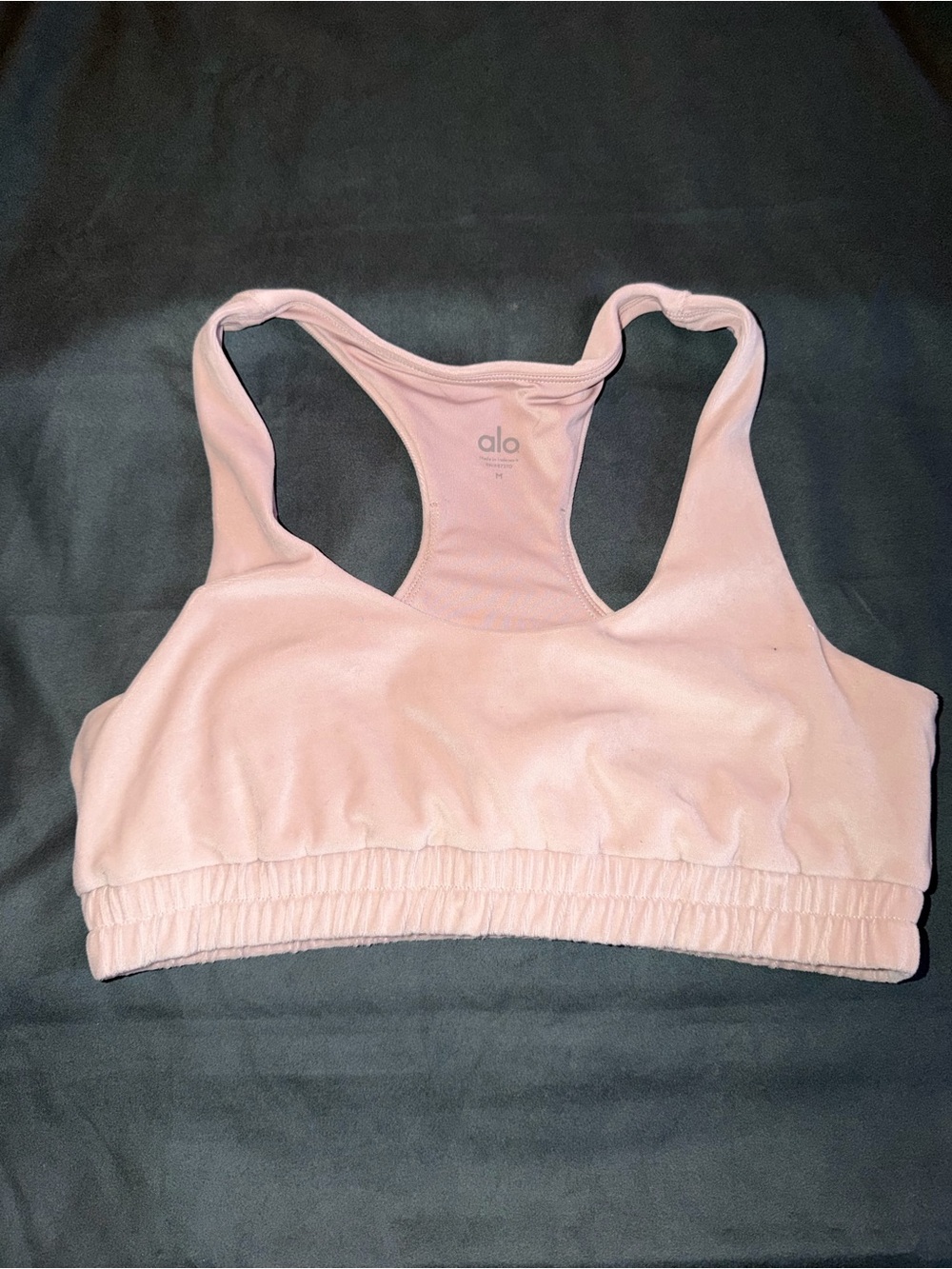 ALO Yoga Light Pink Racerback Sports Bra size M